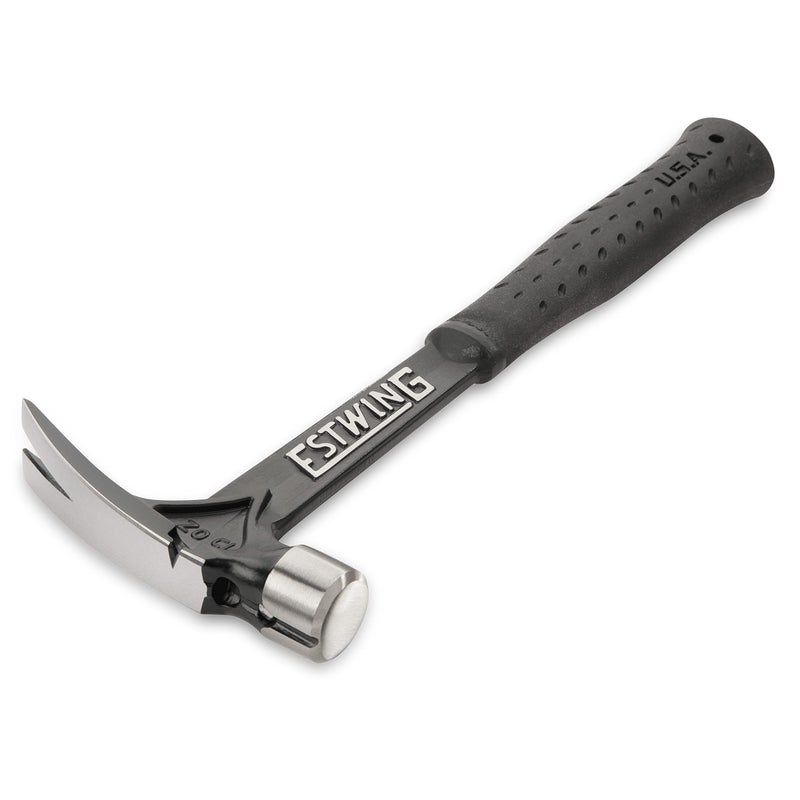 ESTWING Ultra Series Hammer - 15 oz Short Handle Rip Claw Framing Hammer with Smooth Face & Shock Reduction Grip - EB-15SR - Image 2